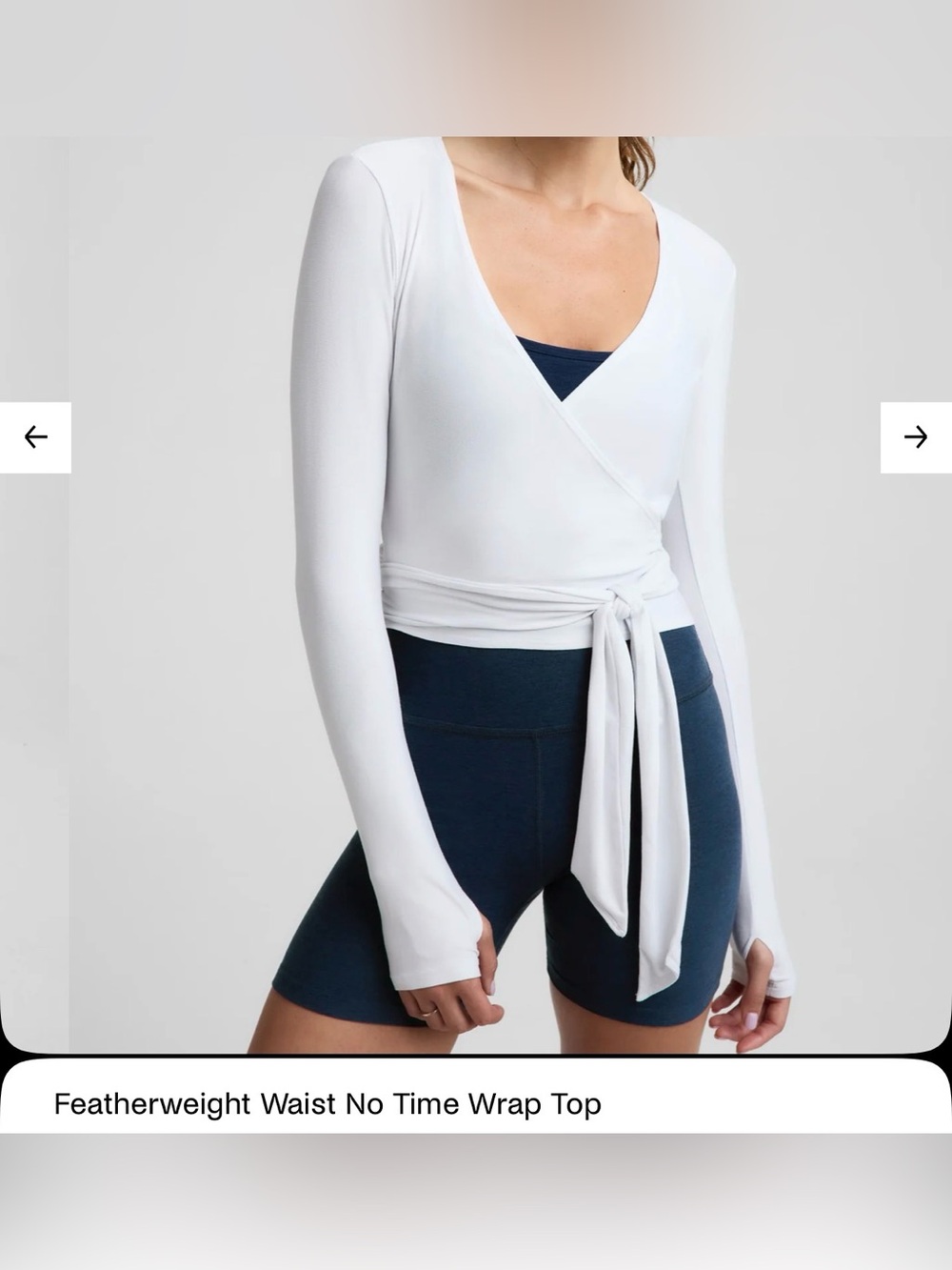 Nwt beyond yoga featherweight wait no time wrap top